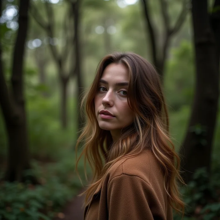 Mulher explorando a natureza exuberante da Ilha da Madeira