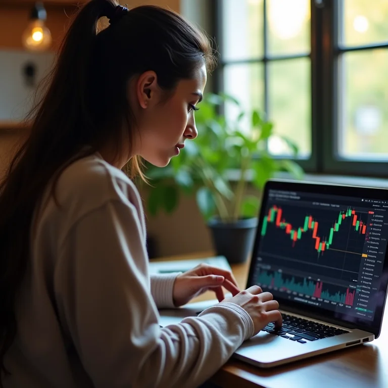 Mulher latina investindo em ações de empresas de mineração de prata