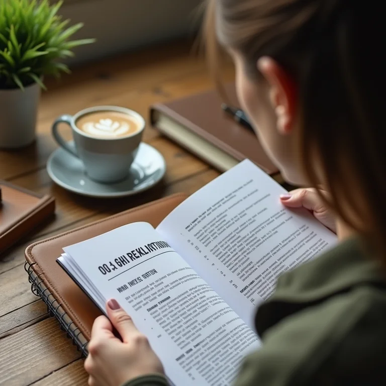 Mulher lendo edital do concurso do Exército com atenção