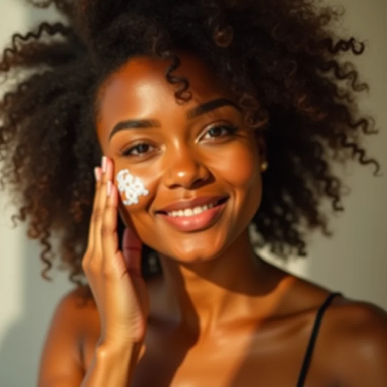 Mulher mid-size aplicando protetor solar antes de viajar para o Pantanal