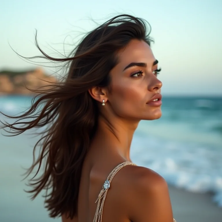 Mulher na Praia do Rosa