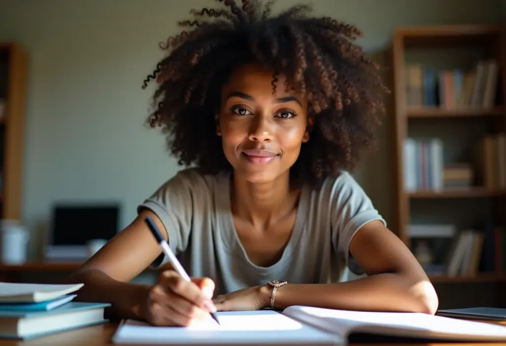 EEAR: O guia definitivo para passar de primeira (sem cursinho) Mulher negra focada nos estudos para a EEAR