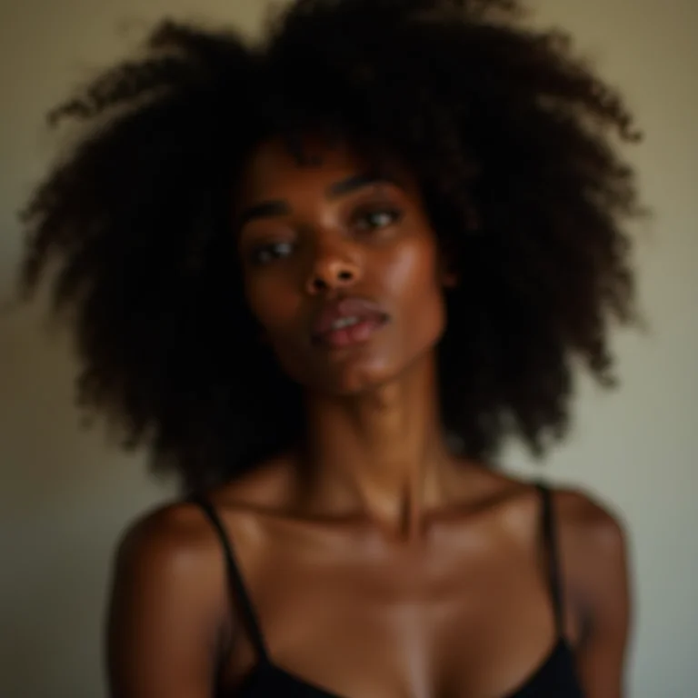 Mulher negra preenchendo formulário DS-160 com atenção