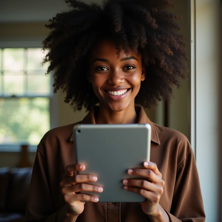 Mulher negra sorrindo ao aprender sobre LCI