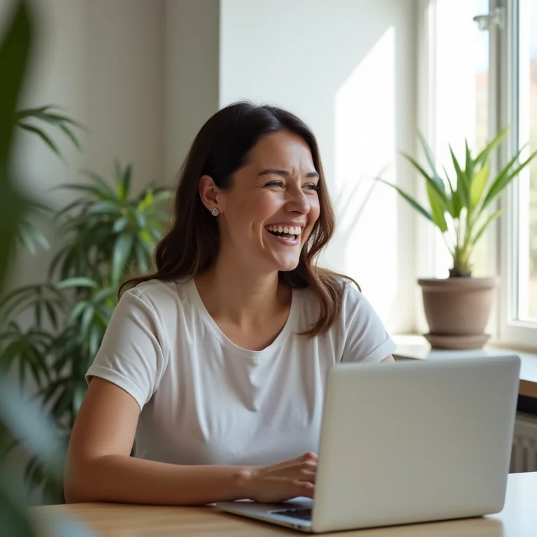 Mulher plus size editando vídeo em laptop, dicas para vídeos de alta qualidade