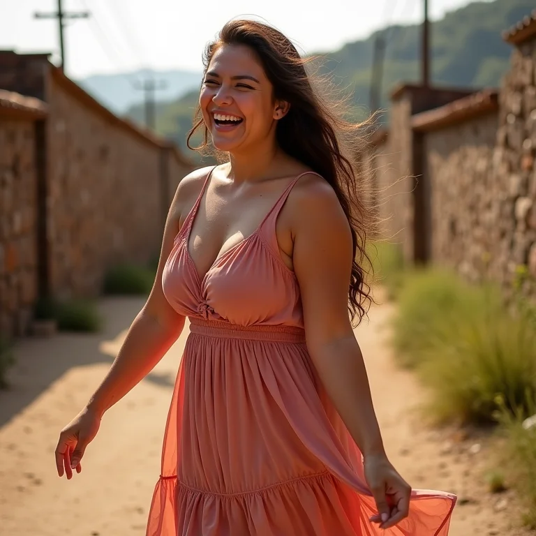 Mulher plus size na Janela do Paraíso