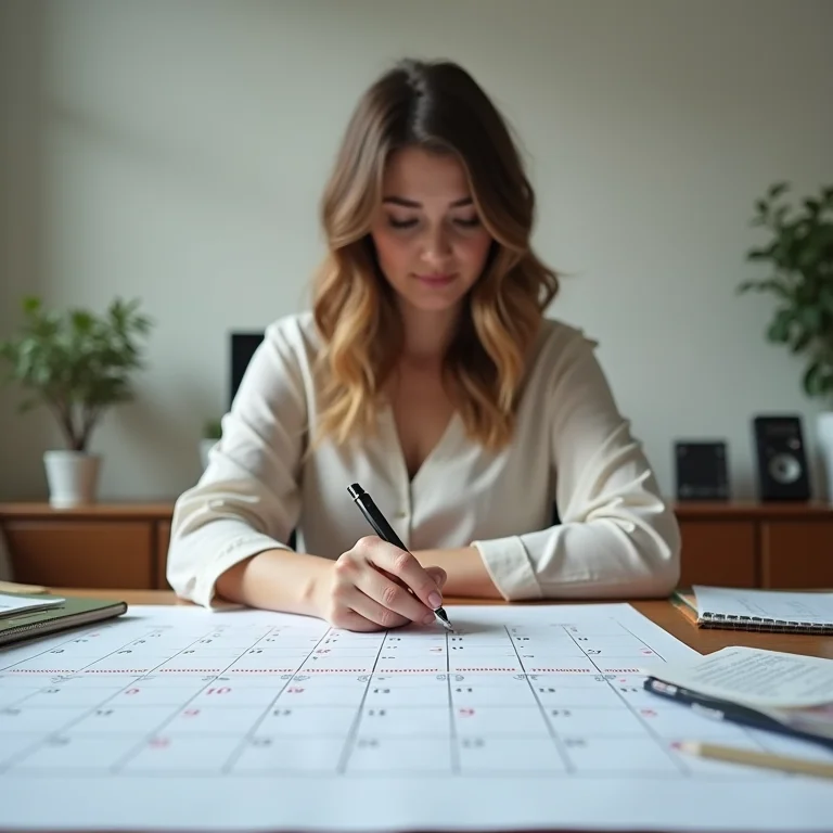 Mulher plus size usando a revisão espaçada nos estudos