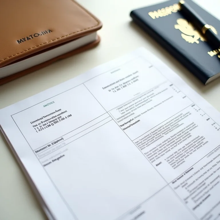 Organização dos documentos para o passaporte