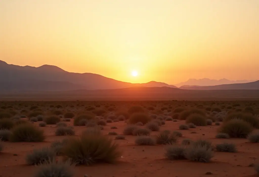 Caatinga: As fotos mais impressionantes que você precisa ver Paisagem da Caatinga ao pôr do sol, com vegetação típica e solo árido.