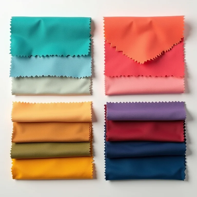 Paletas de cores para cada estação da coloração pessoal, incluindo tecidos e produtos de maquiagem.