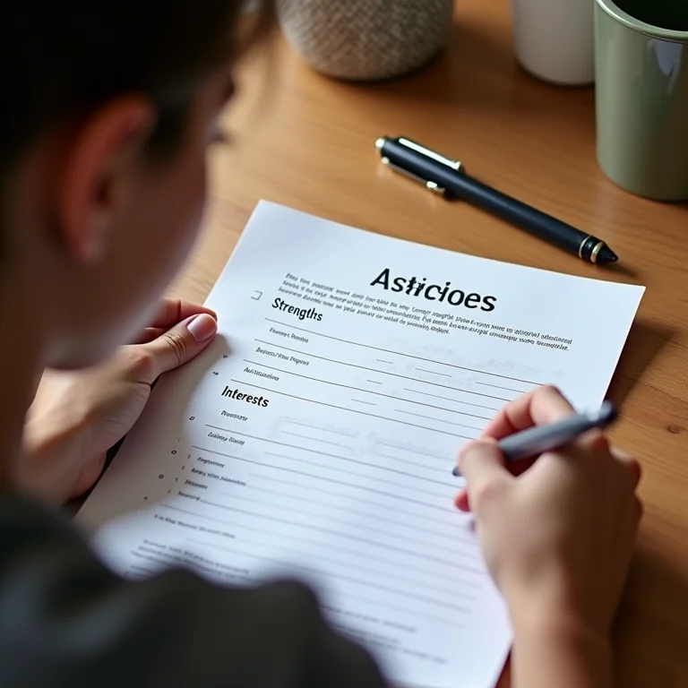 Pessoa avaliando perfil para intercâmbio High School