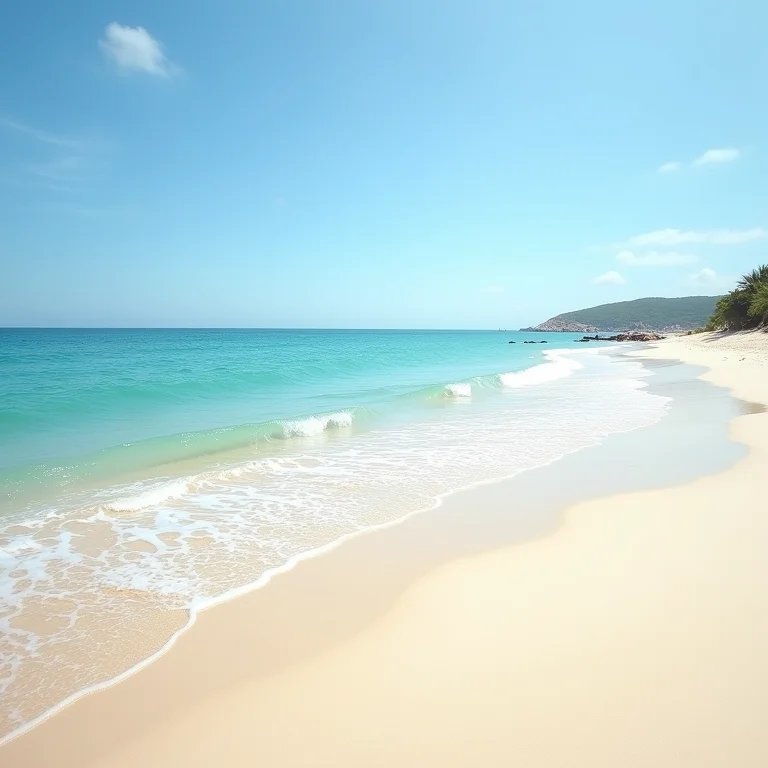 Praia de Campeche em Florianópolis com água cristalina e areia fofa