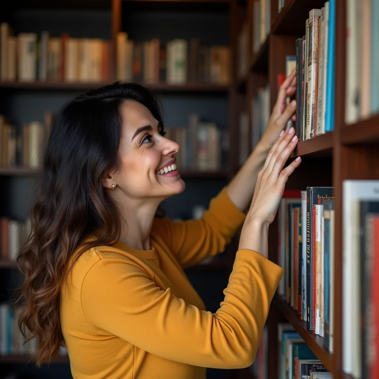 Prateleiras verticais para otimizar espaço na sala