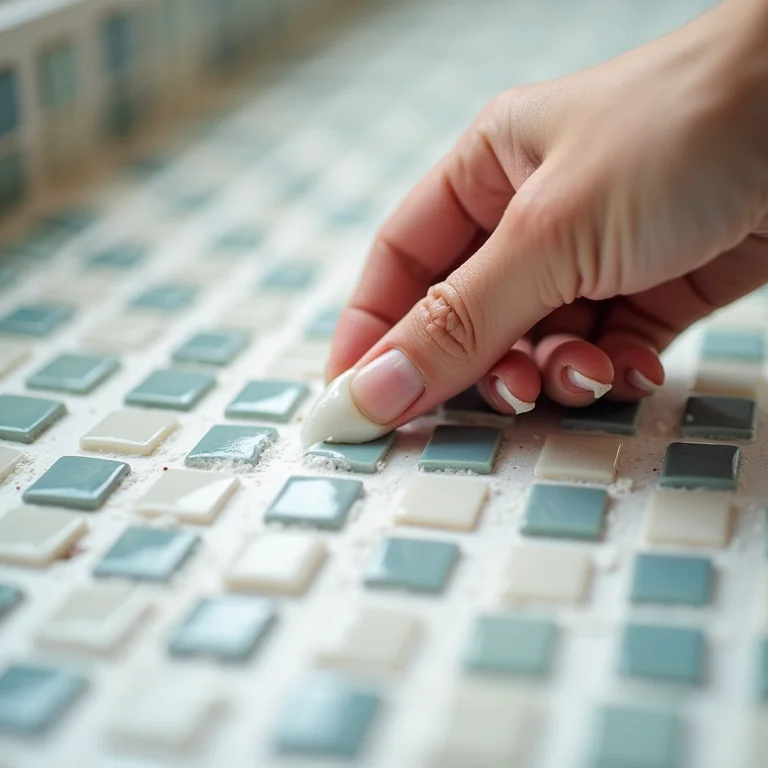 Processo de impermeabilização de pastilhas em banheiro.