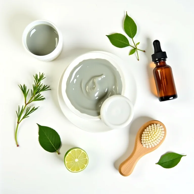 Produtos e ingredientes para um detox facial caseiro
