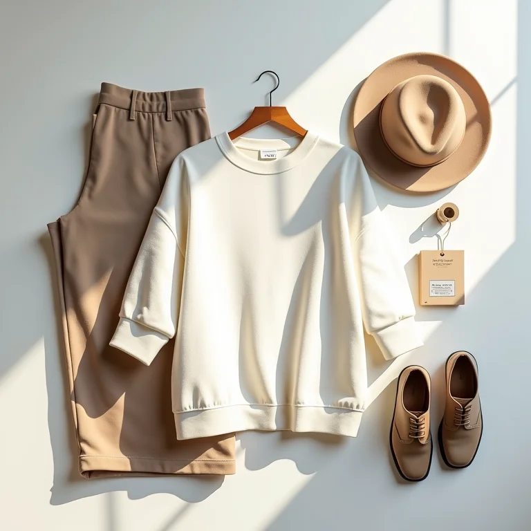 Roupas minimalistas organizadas