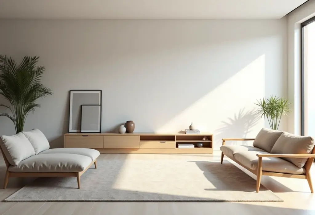 Sala pequena decorada com soluções inteligentes e econômicas