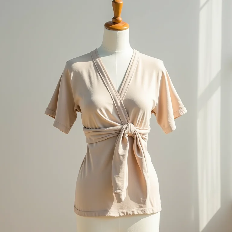 T-shirts de diferentes tecidos com nó