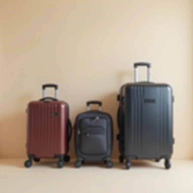 Variedade de malas de mão de diferentes materiais e tamanhos