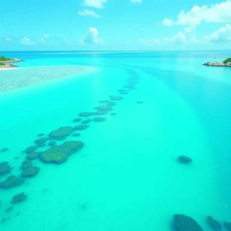 Vista aérea do arquipélago de Los Roques, Venezuela
