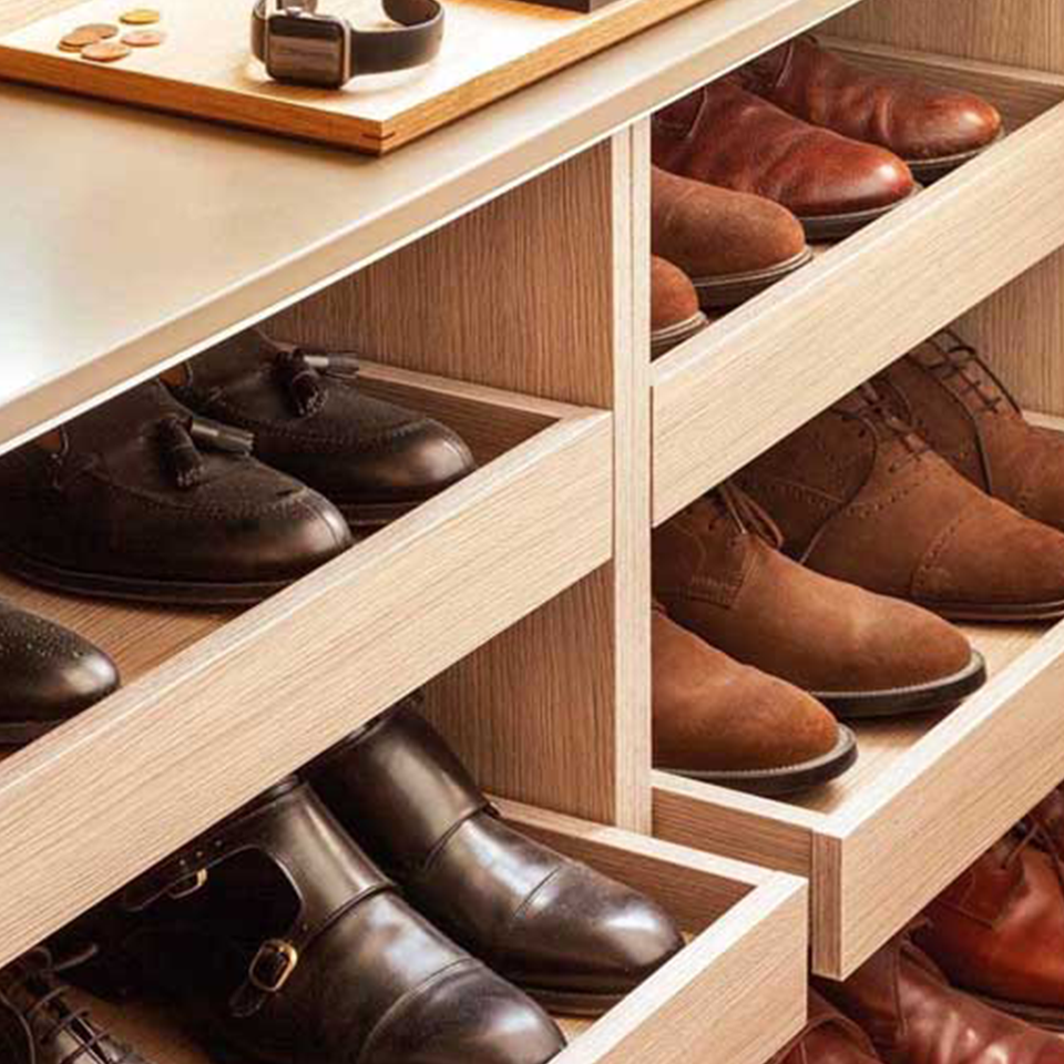 Armazenamento inteligente de calçados