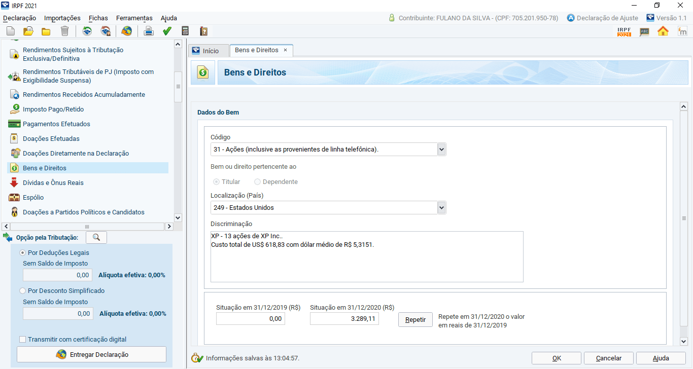 como declarar investimentos no exterior
