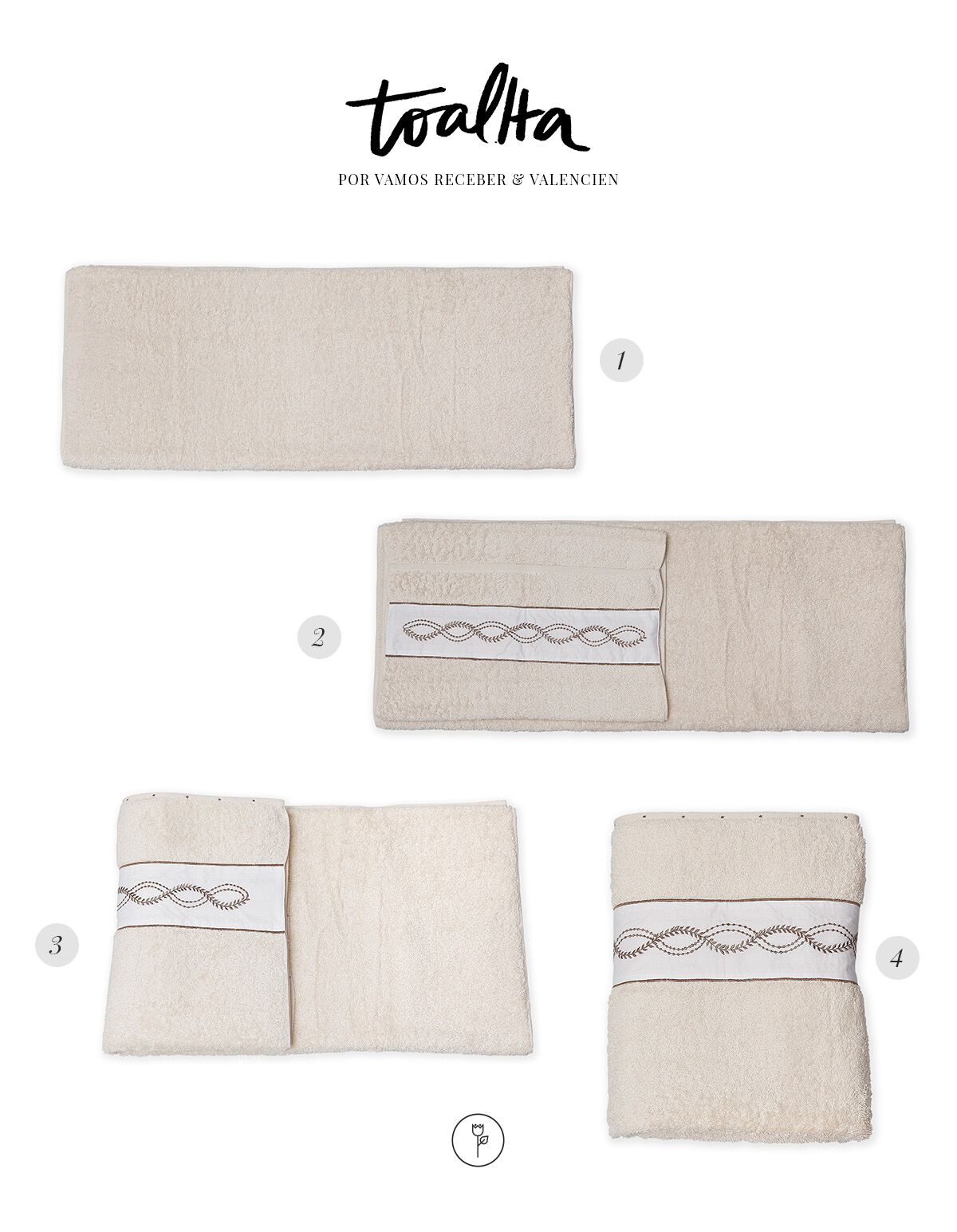 Como dobrar toalhas de rosto de forma decorativa