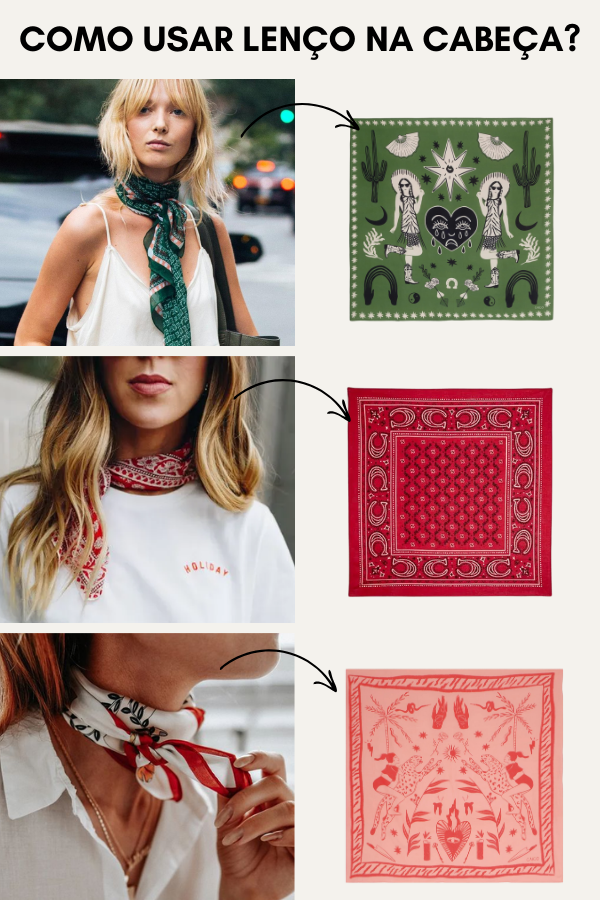 como usar lenço no pescoço