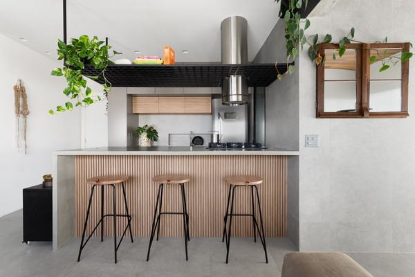 cozinha com península