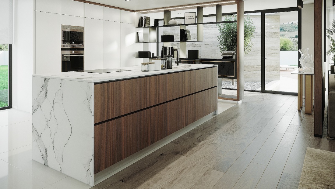 Tendências de Cozinhas com Península para 2025 e 2026