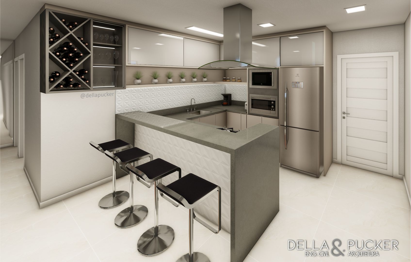 Tendências de Cozinhas com Península para 2025 e 2026