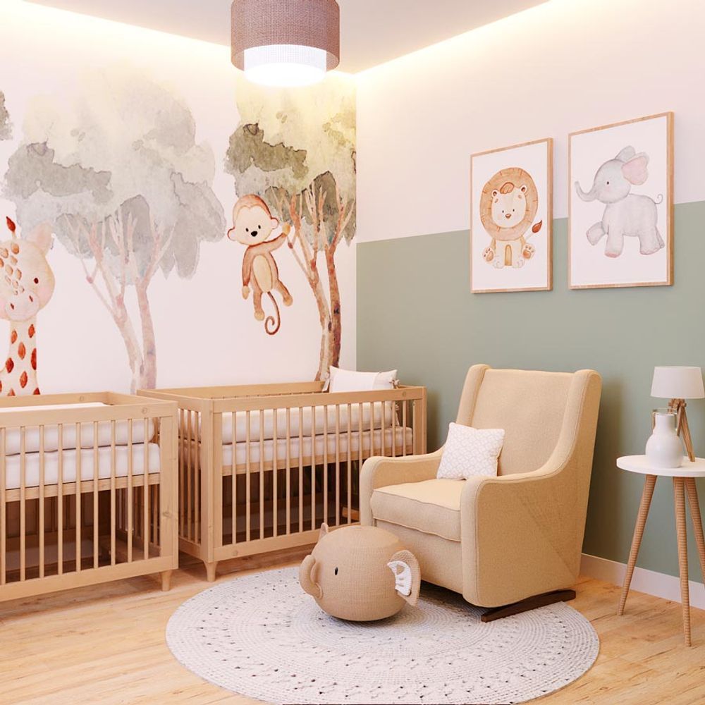 Como escolher as cores ideais para um quarto de bebê safari