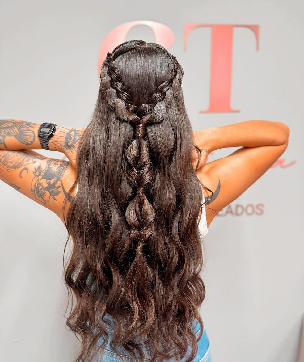 penteados com trança embutida