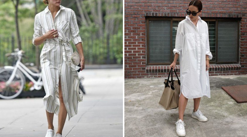 Vestido chemise: o guia completo de como combinar com calçados