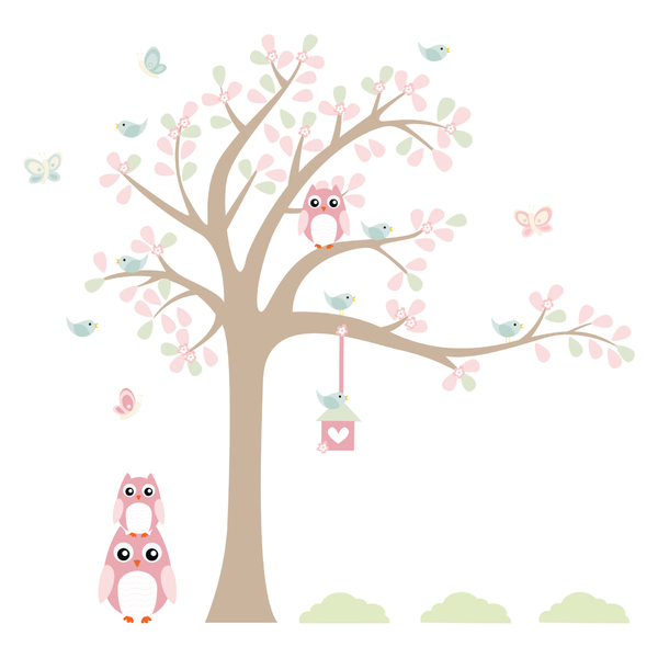 adesivo de parede árvore infantil