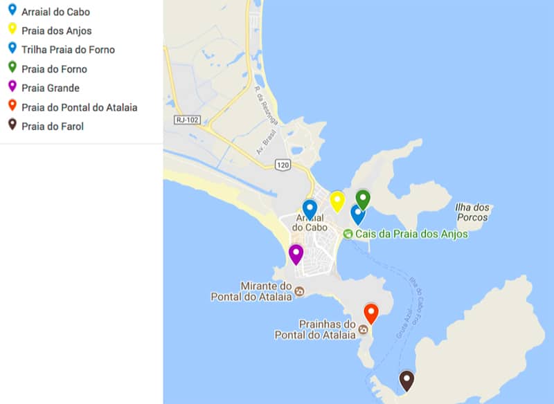 arraial do cabo rio de janeiro distancia