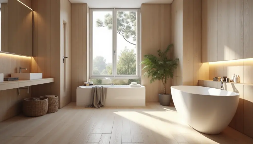 Porcelanato que Imita Madeira: Banheiro Aconchegante em 2026