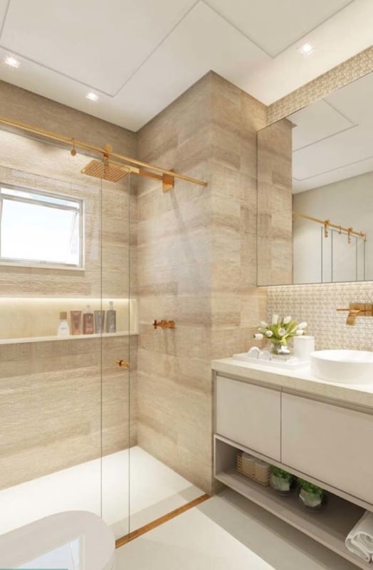 5 Ideias de Design com Porcelanato que Imita Madeira para Banheiros Modernos