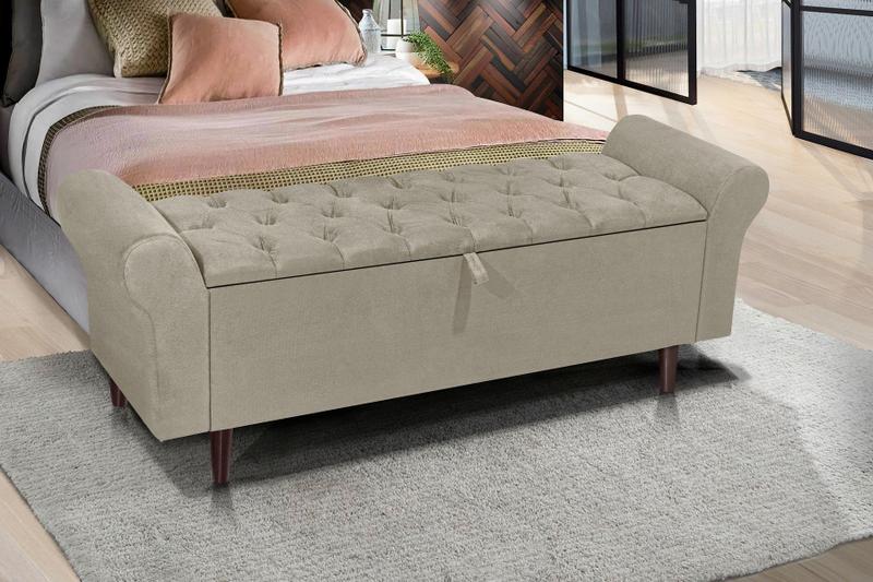 Melhores materiais para baú pé de cama: Suede