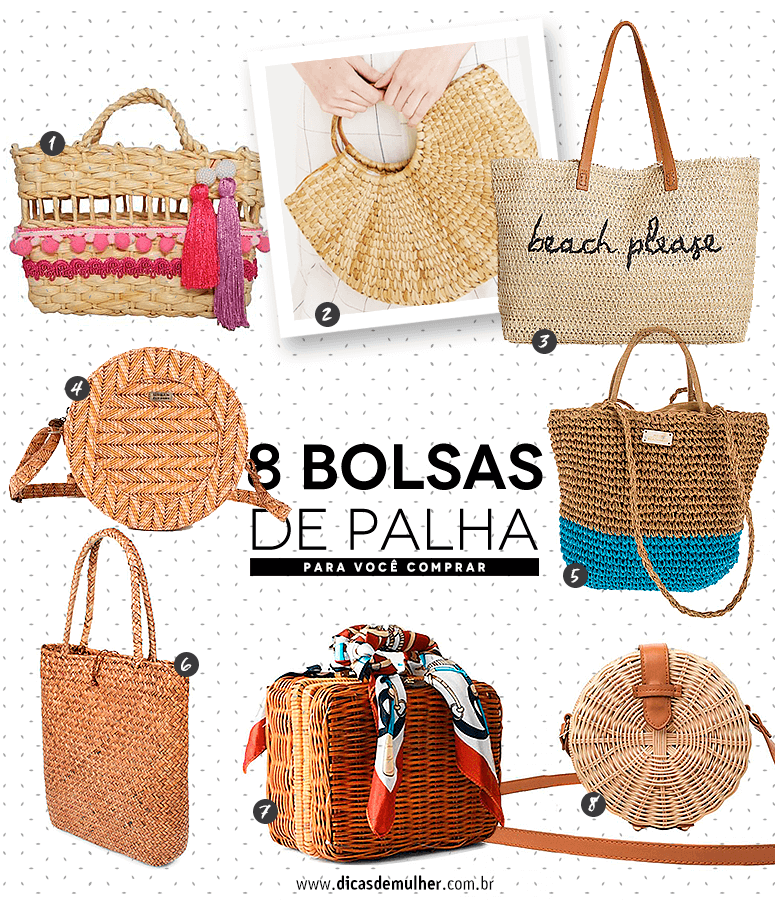 Modelos de Bolsa de Palha Essenciais para o Look Urbano