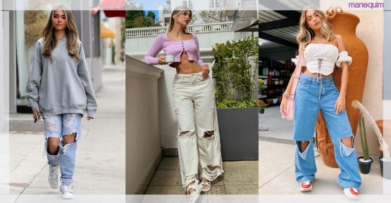 calça jeans rasgada como usar