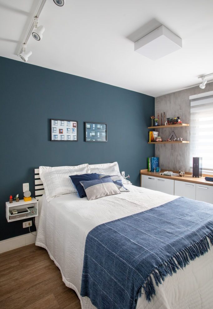 cimento queimado na parede do quarto