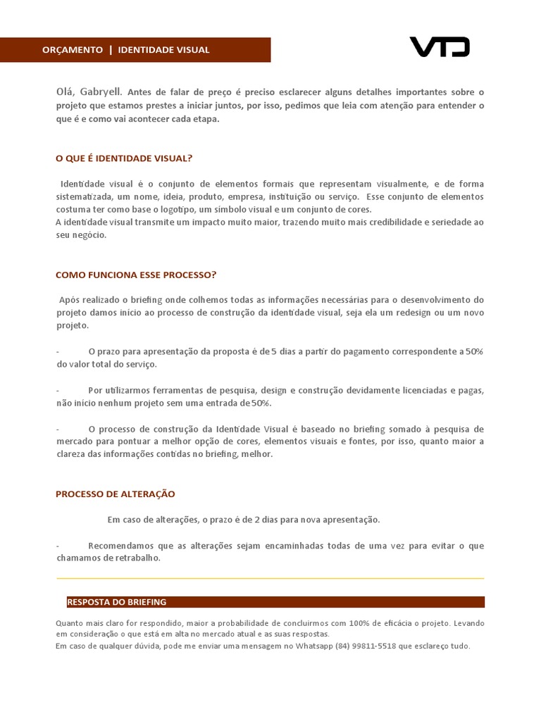 como fazer um orçamento para rebranding