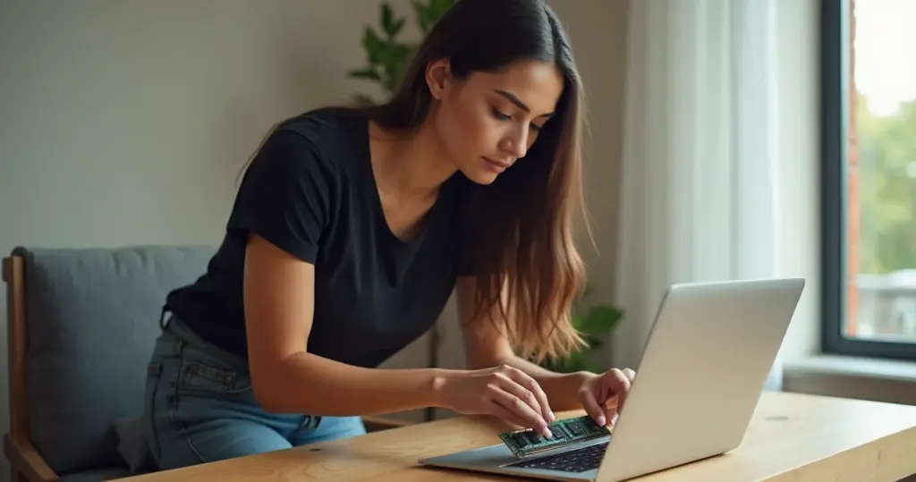 Como instalar memoria ram notebook sem medo: o ângulo de 45° que salva seu PC