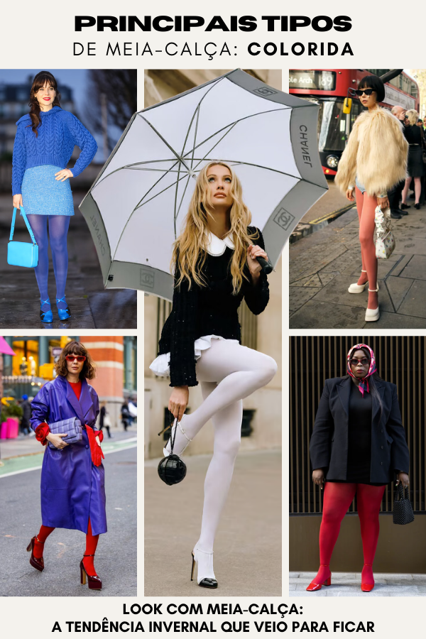 como usar meia calça colorida