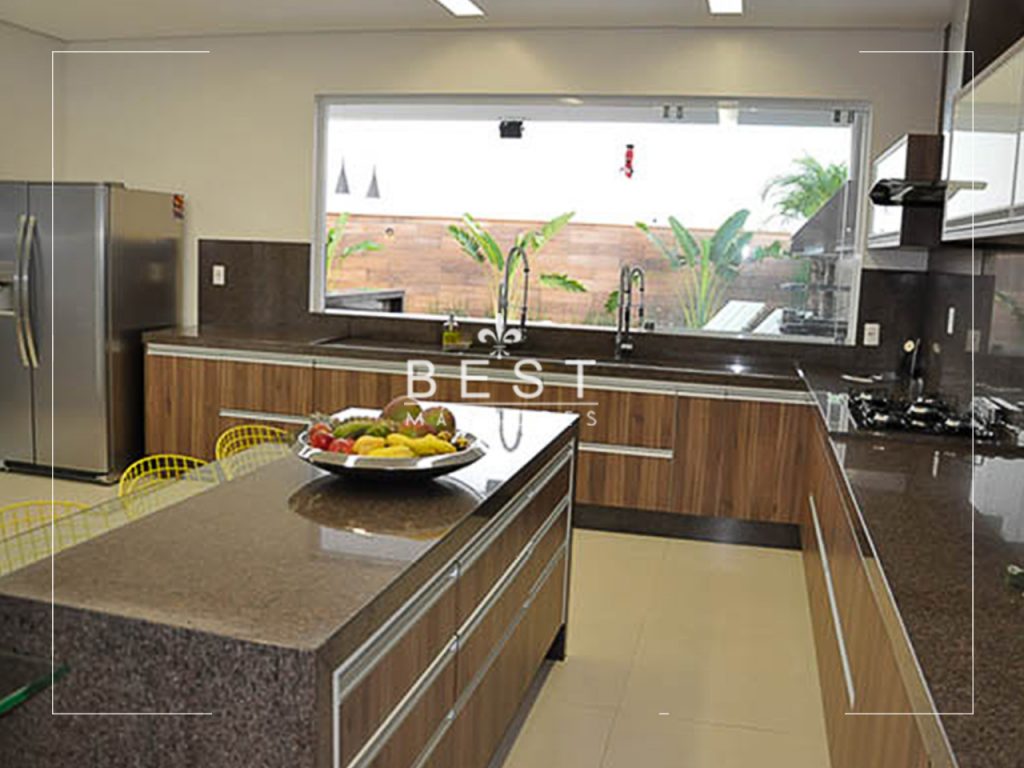 cozinha com bancada de granito