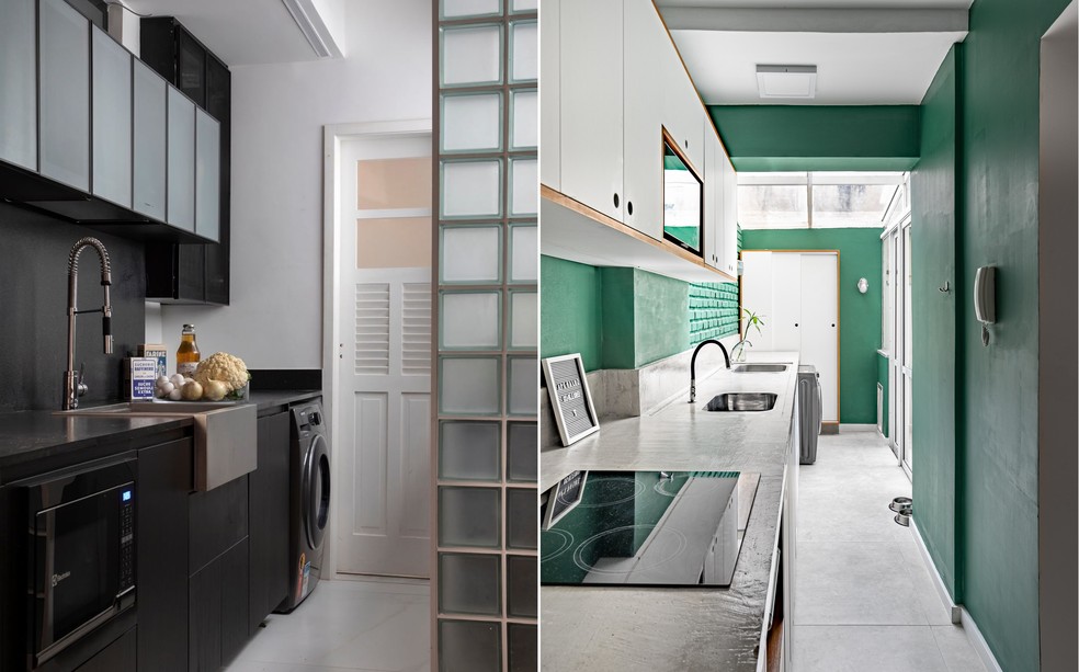 cozinha integrada com lavanderia