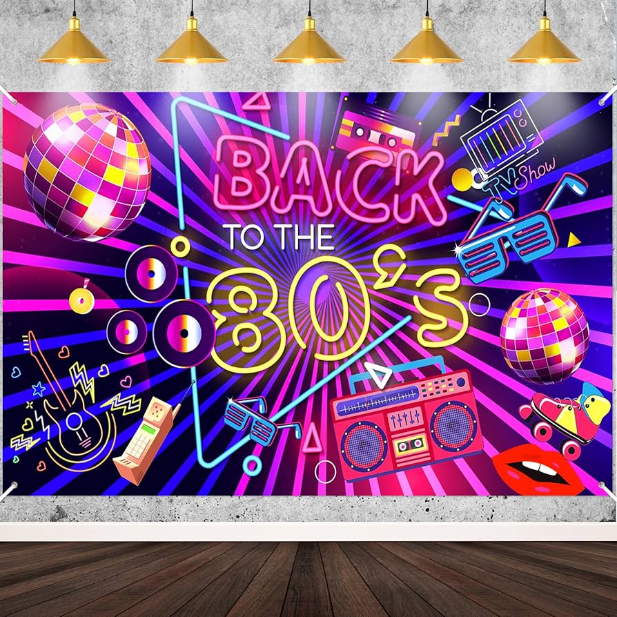 decoração de festa anos 80