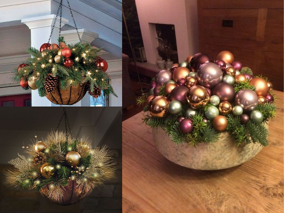 decoração de natal com bolas