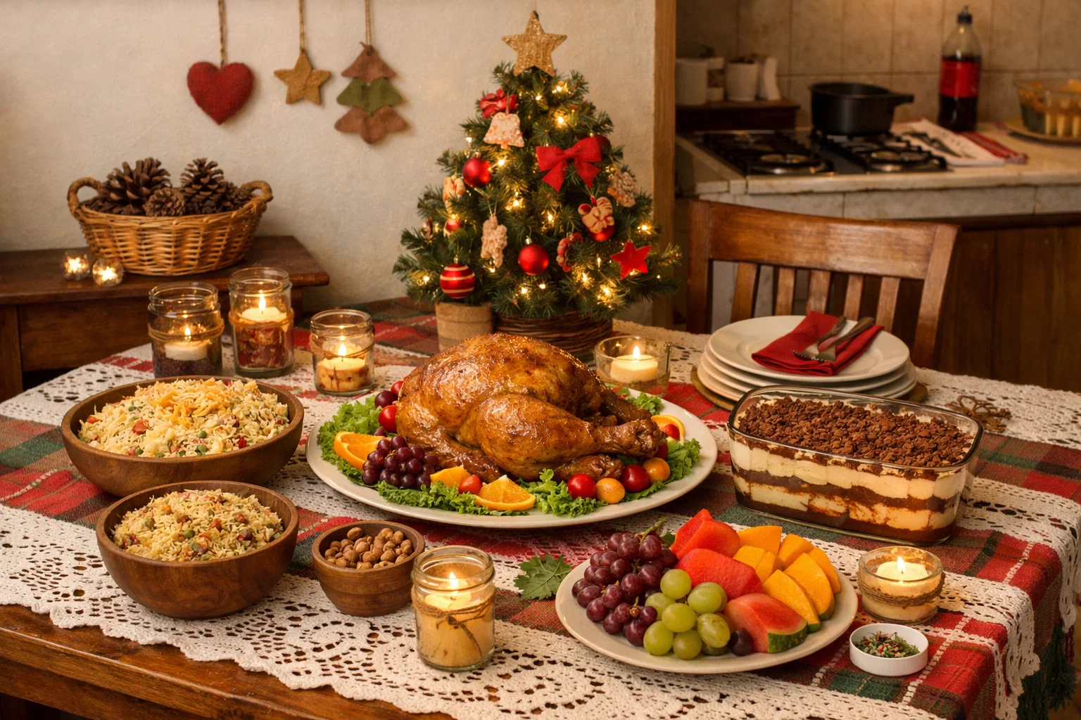 decoração de natal para a ceia